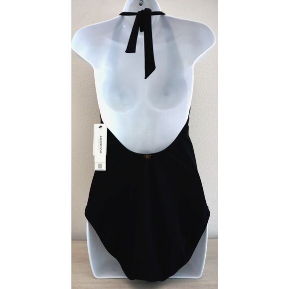 Amoressa x Miraclesuit 6522456 Sz 12 Black Bianca Solid One-Piece Swimsuit - Picture 2 of 12